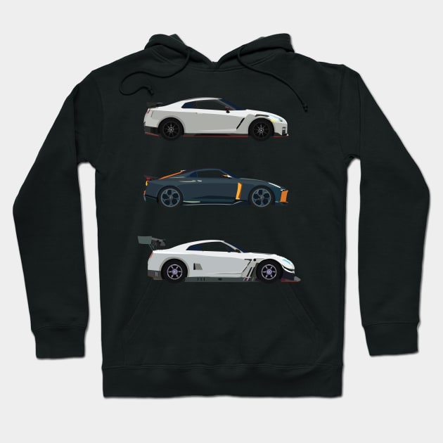 Minimalist GT-R R35 Variant01 Hoodie by Vertei